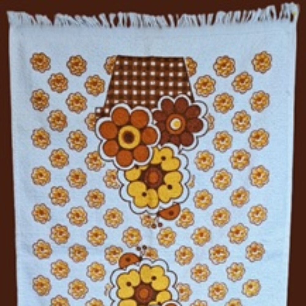 70s Flower Power Kitchen Towel - Picture 2 of 2